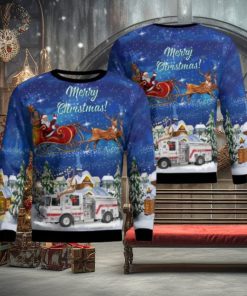 Foxborough, Massachusetts, Foxborough Fire Department Aop Ugly Sweater Family Gift