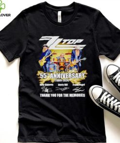 Zz Top 55th anniversary 1969 2024 thank you for the memories shirt