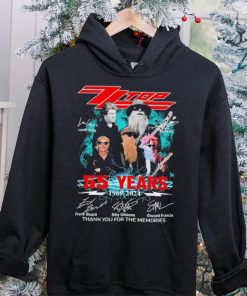 Zz Top Lanier Greig And Dusty Hill 55 Years 1969 2024 Signatures Thank You For The Memories Shirt