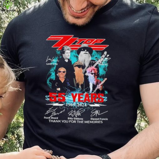 Zz Top Lanier Greig And Dusty Hill 55 Years 1969 2024 Signatures Thank You For The Memories Shirt