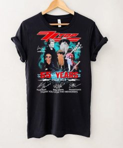 Zz Top Lanier Greig And Dusty Hill 55 Years 1969 2024 Signatures Thank You For The Memories Shirt