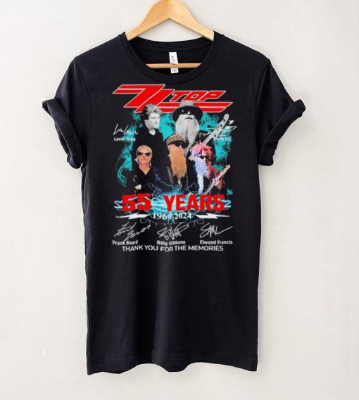 Zz Top Lanier Greig And Dusty Hill 55 Years 1969 2024 Signatures Thank You For The Memories Shirt