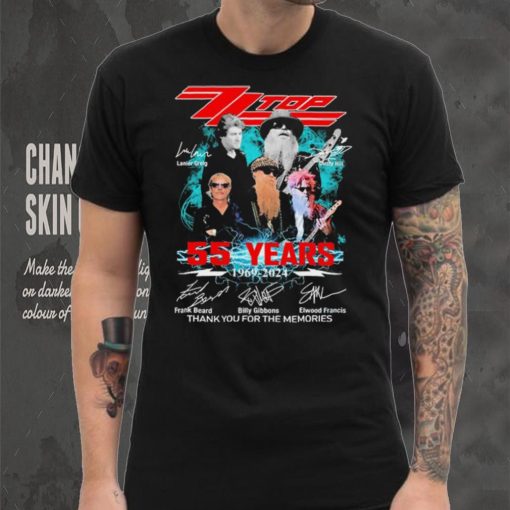 Zz Top Lanier Greig And Dusty Hill 55 Years 1969 2024 Signatures Thank You For The Memories Shirt