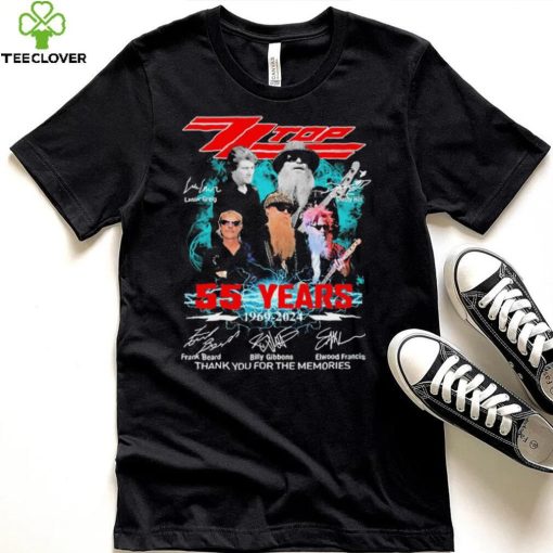 Zz Top Lanier Greig And Dusty Hill 55 Years 1969 2024 Signatures Thank You For The Memories Shirt