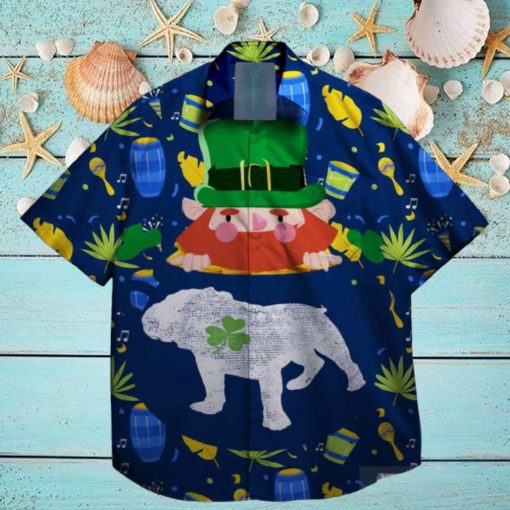 a  dog  and  shamrocks  st  patrick  day  hawaiian  shirt