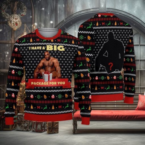 Big Package Barry Wood Meme Ugly Christmas Sweater