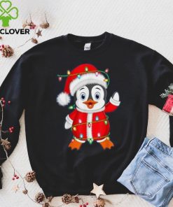 Penguin Lover Xmas Lighting Santa Penguin Christmas Shirt