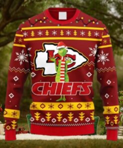 Kansas City Chiefs Funny Grinch Christmas Ugly Sweater