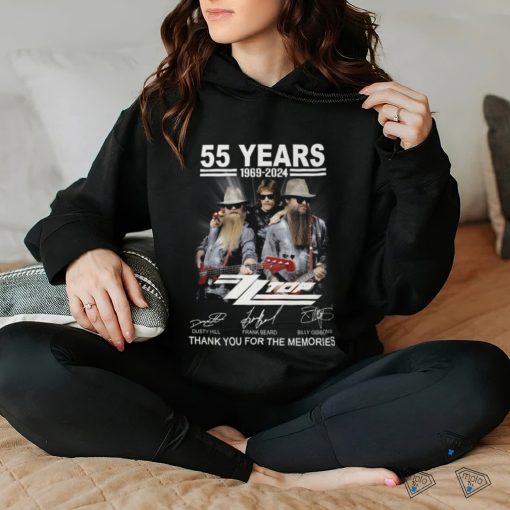 55 Years 1969 2024 Zz Top Thank You For The Memories T Shirt