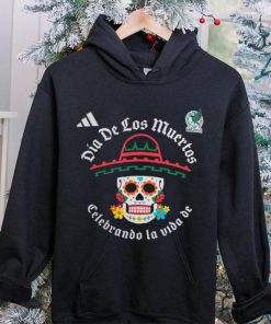 adidas Adult Mexico 2024 Day of the Dead Skull Black Shirt