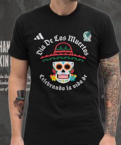 adidas Adult Mexico 2024 Day of the Dead Skull Black Shirt