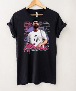 adidas Adult Miami Messi Mural Black T Shirt