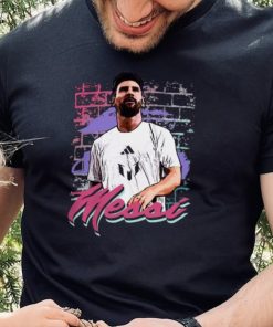 adidas Adult Miami Messi Mural Black T Shirt