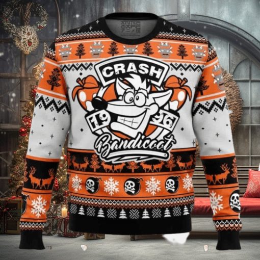 1996 Bandicoot Crash Bandicoot Ugly Christmas Sweater