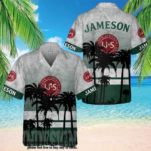 ameson Irish Whiskey Palm Tree All Over Print Aloha Summer Beach Hawaiian Shirt