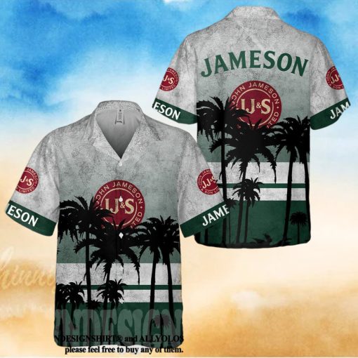 ameson Irish Whiskey Palm Tree All Over Print Aloha Summer Beach Hawaiian Shirt