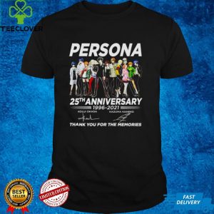 Persona 25th anniversary 1996 2021 signatures thank you for the memories shirt