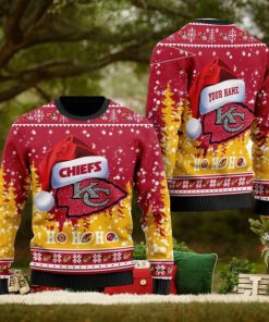 ansas City Chiefs NFL Santa Claus Hat New Style Personalized Knitted 3D Sweater