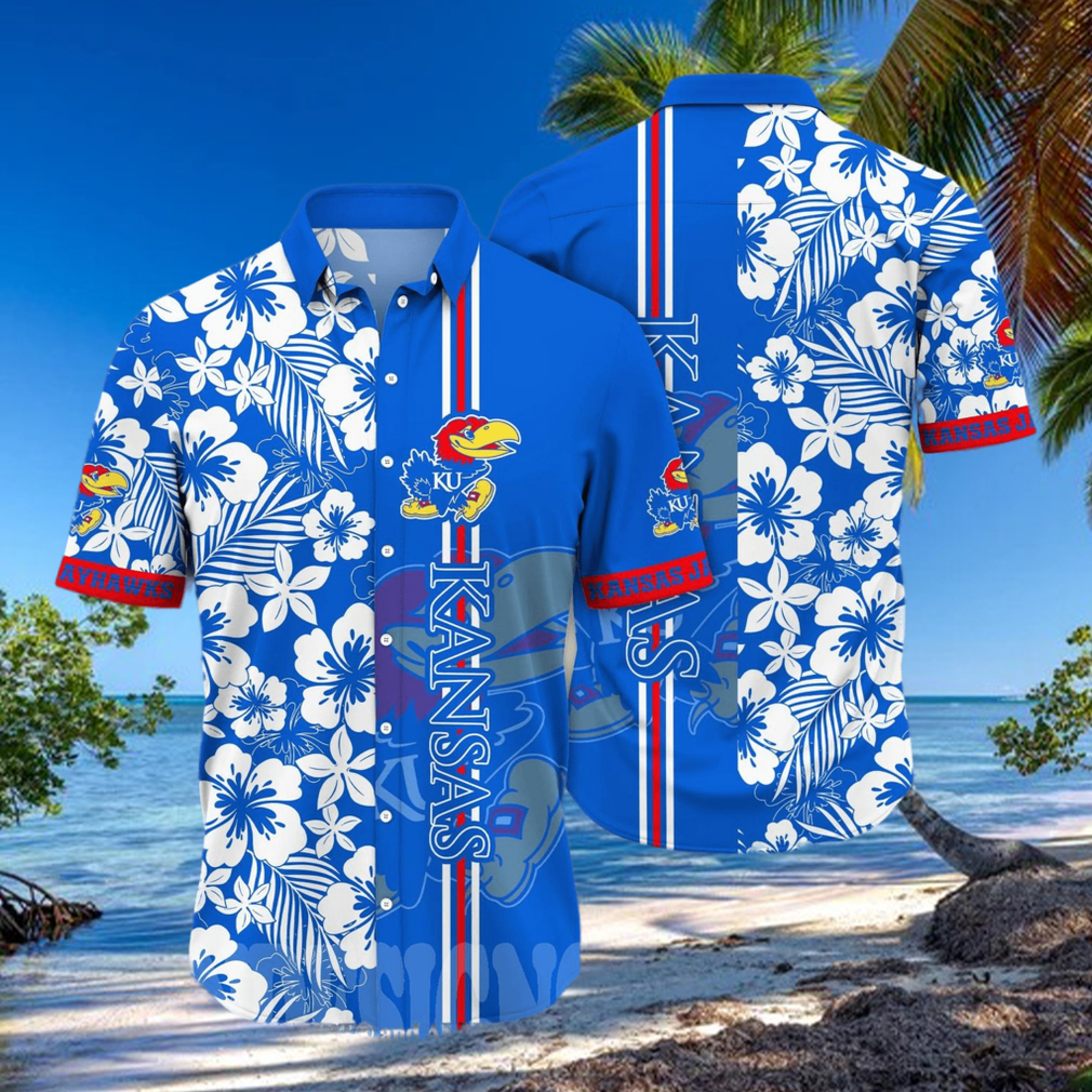 ansas Jayhawks NCAA Flower 3D All Over Printed Hawaiian Shirt ansas Jayhawks NCAA Flower 3D All Over Printed Hawaiian Shirt
