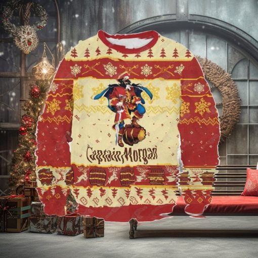 aptain Morgan 3d Print Winter Christmas Ugly Wool Knitted Sweater