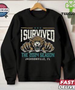 Ash Henry I Survived The 2024 Season Jacksonville, FL Shirt featuring a playful design commemorating the 2024 season, perfect for Jacksonville fans celebrating the ups and downs of the football year.