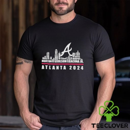 atlanta Braves Baseball Team All Stars Name Skyline 2024 T Shirt