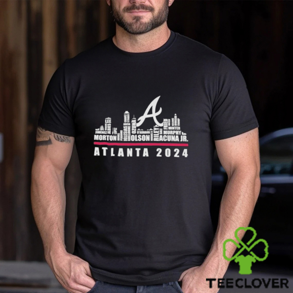 atlanta Braves Baseball Team All Stars Name Skyline 2024 T Shirt atlanta Braves Baseball Team All Stars Name Skyline 2024 T Shirt