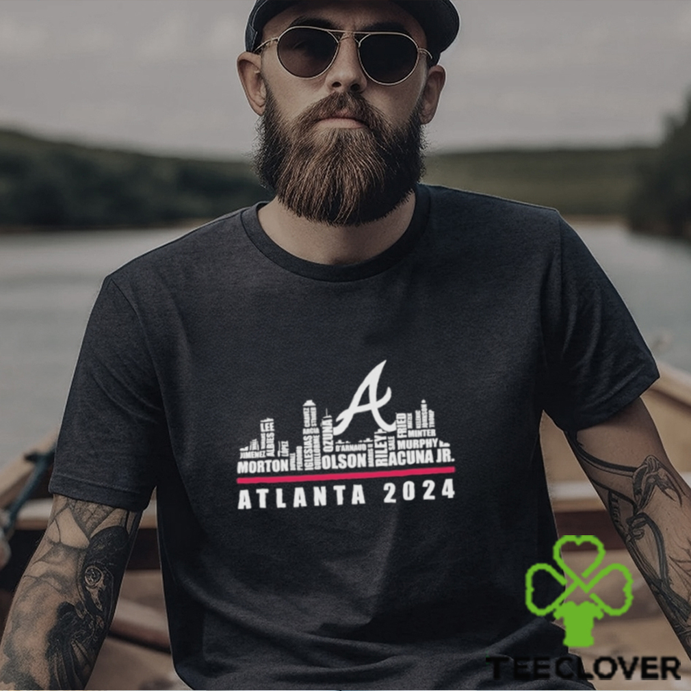 atlanta Braves Baseball Team All Stars Name Skyline 2024 T Shirt atlanta Braves Baseball Team All Stars Name Skyline 2024 T Shirt