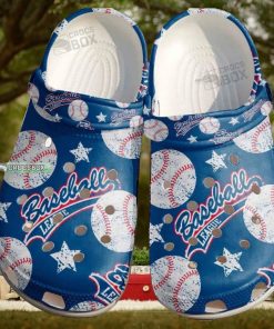 Baseball In Sky Shoes Crocs For Batter Funny Baseball League Custom Shoes Crocs