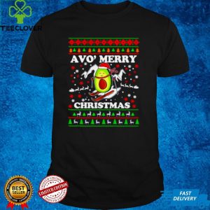 avocado Snow slide merry Christmas shirt