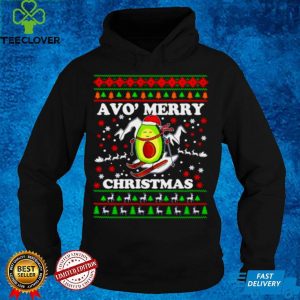 avocado Snow slide merry Christmas shirt