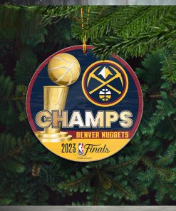 Denver Nuggets 2023 NBA Finals Champions Custom Name Ceramic Christmas Tree Decorations Ornament
