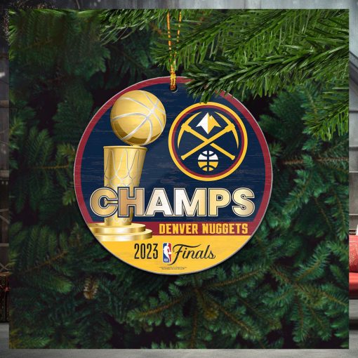 Denver Nuggets 2023 NBA Finals Champions Custom Name Ceramic Christmas Tree Decorations Ornament
