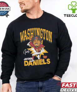 ayden Daniels Washington Commanders caricature signature shirt