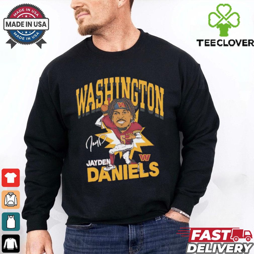 ayden Daniels Washington Commanders caricature signature shirt ayden Daniels Washington Commanders caricature signature shirt
