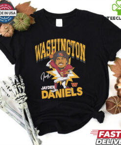 ayden Daniels Washington Commanders caricature signature shirt