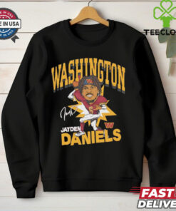 ayden Daniels Washington Commanders caricature signature shirt