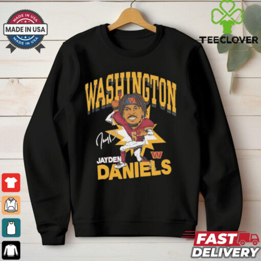ayden Daniels Washington Commanders caricature signature shirt