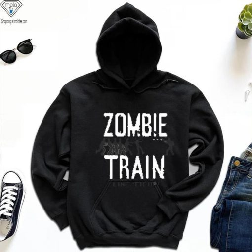 Tyronebeansticc Zombie Train Line ‘Em Up Shirt