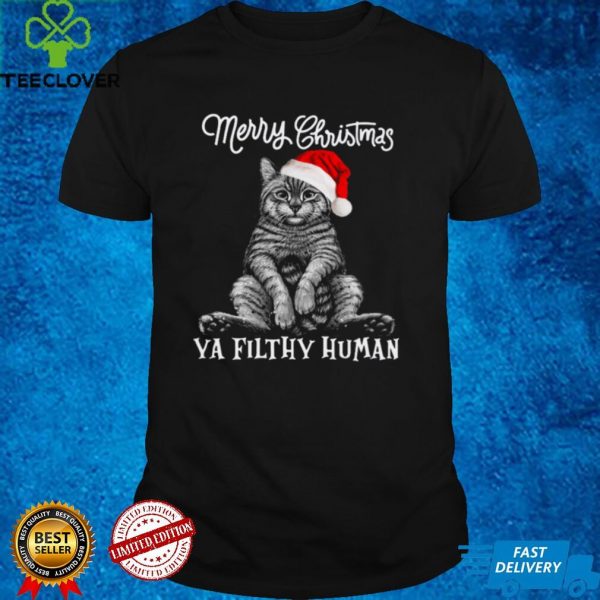 Cat Merry Christmas Ya Filthy Human Shirt
