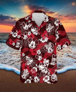 Disney Mickey Mouse Floral Aloha Hawaiian Shirt