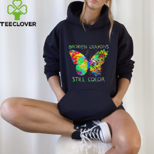 Butterfly broken crayons still color shirt
