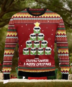 Bus Cruising Towards A Merry Christmas Ugly Christmas Sweater