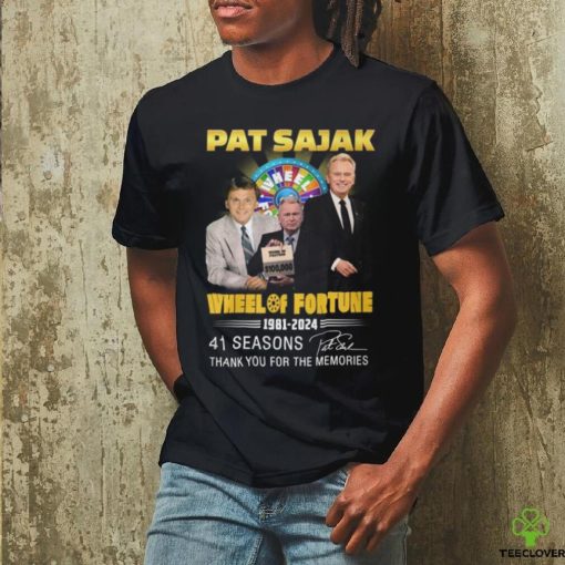 Pat Sajak Wheel Of Fortune 1981 2024 41 Seasons Thank You For The Memories T Shirt