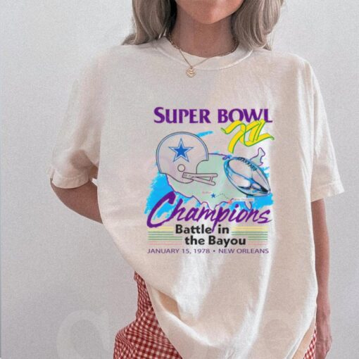 Dallas Cowboys Super Bowl Champions 1975 New Orleans Shirt