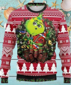 Arizona Cardinals Grinch Hug Christmas Ugly Sweater