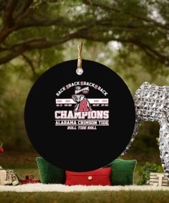 back 2 back 2 back 2 back iron bowl champions alabama crimson tide roll tide roll ornament Circle