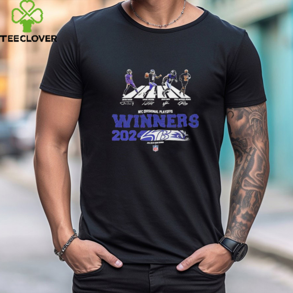 baltimore Ravens Is Winners 2023 2024 AFC Divisional Playoffs Jan 20 2024 Levi’s Stadium Team Members NFL Logo Abbey Road Signatures T Shirt baltimore Ravens Is Winners 2023 2024 AFC Divisional Playoffs Jan 20 2024 Levi’s Stadium Team Members NFL Logo Abbey Road Signatures T Shirt