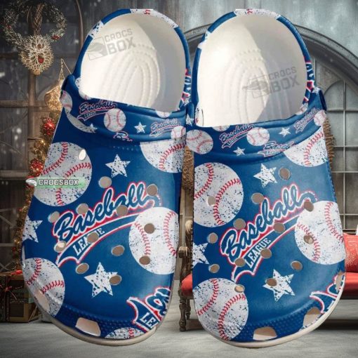 Baseball In Sky Shoes Crocs For Batter Funny Baseball League Custom Shoes Crocs