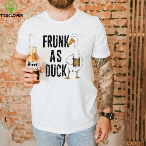 beer frunk as duck standard duck drinking beer t hoodie, sweater, longsleeve, shirt v-neck, t-shirt t hoodie, sweater, longsleeve, shirt v-neck, t-shirt
